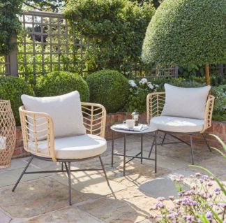 An Image of San Marino 2 Seater Bistro Set Natural