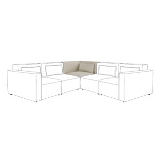 An Image of Modular Arne Natural Luna Corner Seat Natural