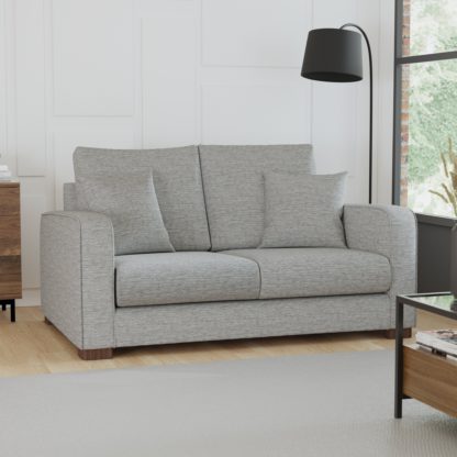 An Image of Carson Vivalife Stain-Resistant Fabric 2 Seater Sofa Brown