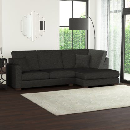 An Image of Carson Vivalife Stain-Resistant Fabric Corner Sofa Brown