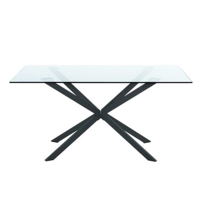 An Image of Lumia Black Rectangular Dining Table Black