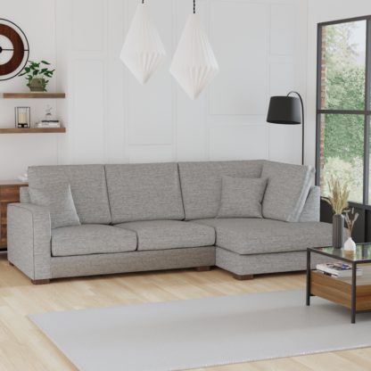 An Image of Carson Vivalife Stain-Resistant Fabric Corner Sofa Brown