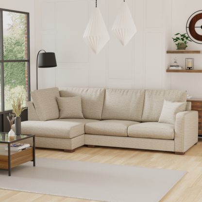 An Image of Carson Vivalife Stain-Resistant Fabric Corner Sofa Brown