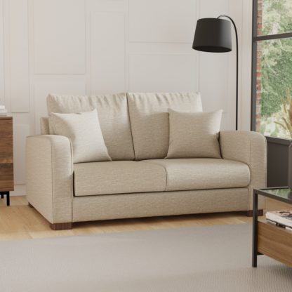 An Image of Carson Vivalife Stain-Resistant Fabric 2 Seater Sofa Brown