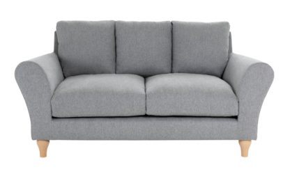 An Image of Habitat Carrie 2 Seater Fabric Sofa - Grey