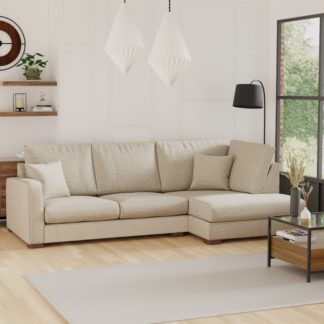 An Image of Carson Vivalife Stain-Resistant Fabric Corner Sofa Brown