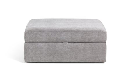 An Image of Habitat Eton Fabric Footstool - Charcoal