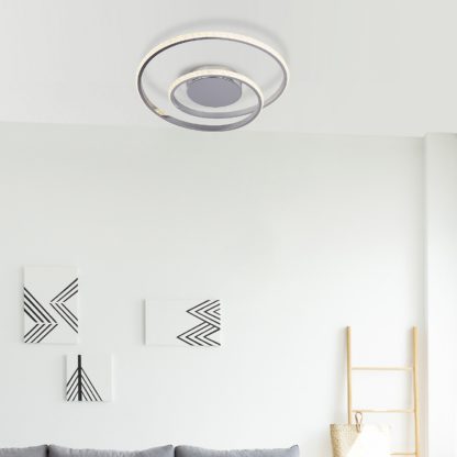 An Image of Sasha LED Flush Ceiling Light - Light Chrome