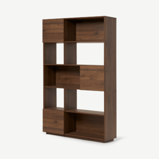 An Image of Hopkins Wide Bookcase, Walnut Effect