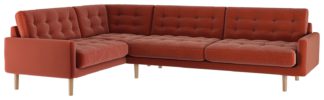 An Image of Habitat Fenner Right Corner Fabric Sofa - Orange