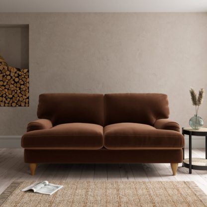 An Image of Darwin Luxury Velvet Sofa Bed Luxury Velvet Natural