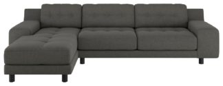 An Image of Habitat Hendricks Left Corner Wool Chaise - Charcoal