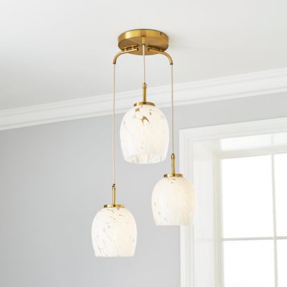 An Image of Lilo 3 Light Cluster Ceiling Fitting Amber