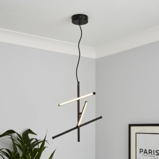 An Image of Phoenix LED 6 Arm Pendant Light - Black