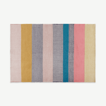 An Image of Makele Wool Blend Rug, Extra Large 200 x 300 cm, Multi Striped