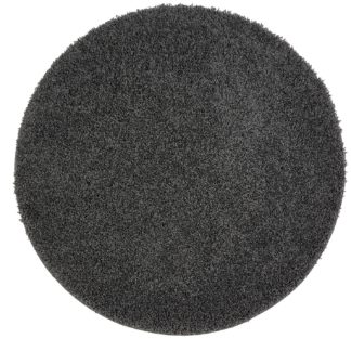 An Image of Buddy British Design Circle Rug - 100x100cm - Charcoal