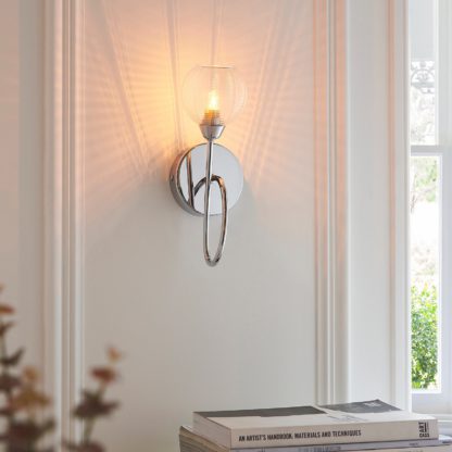 An Image of Tatton Wall Lamp - Chrome