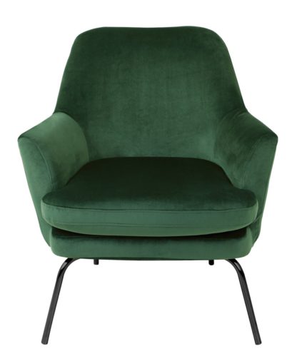 An Image of Habitat Celine Velvet Accent Chair - Teal