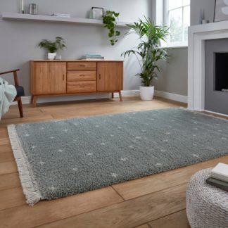 An Image of Boho A475 Rug Green/White