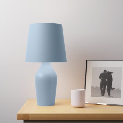 An Image of Ava Stoneware Graphite Table Lamp Grey