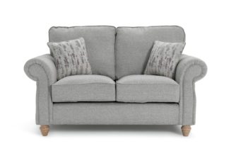 An Image of Habitat Wilfred 2 Seater Fabric Sofa - Light Grey