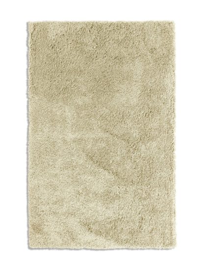 An Image of Habitat Noodle Shaggy Plain Rug - Olive - 160x230cm