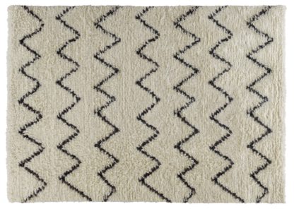 An Image of Habitat Flokati Flatweave Wool Rug - 170x240cm - Cream