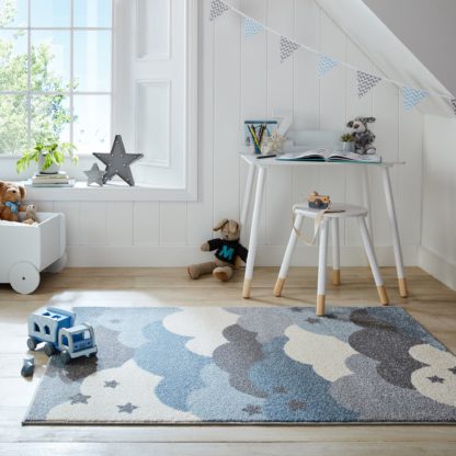 An Image of Starry Night Rug Starry Night Blue