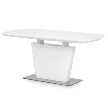 An Image of Como High Gloss Extending Dining Table White