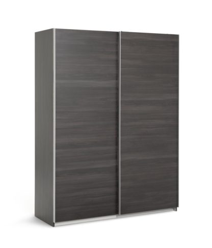 An Image of Habitat Holsted 2 Door Sliding Door - Black Brown