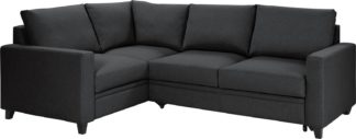 An Image of Habitat Seattle Left Corner Fabric Sofa Bed - Charcoal