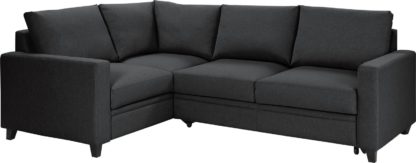 An Image of Habitat Seattle Left Corner Fabric Sofa Bed - Charcoal