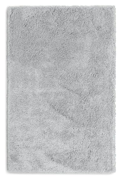 An Image of Habitat Noodle Shaggy Plain Rug - Olive - 160x230cm