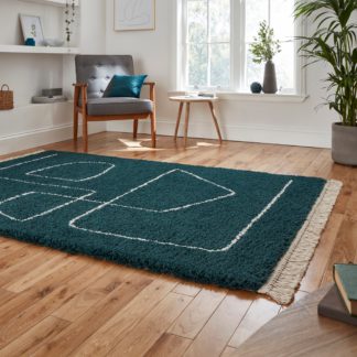 An Image of Boho A474 Rug Boho A474 Dark Green