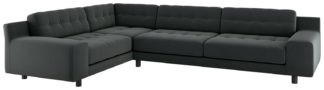 An Image of Habitat Hendricks Right Corner Velvet Sofa - Grey