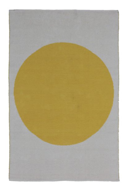 An Image of Habitat Sun Jacquard Cotton Flatweave Rug -120x180cm -Yellow