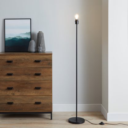 An Image of Ava Black Floor Lamp Base Black