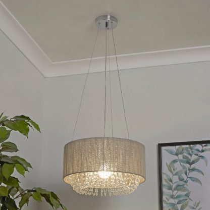 An Image of Bellano Ceiling Pendant Light - Grey