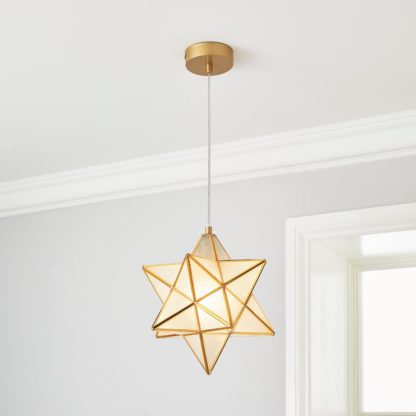 An Image of Virgo Star 26cm Ceiling Fitting Gold