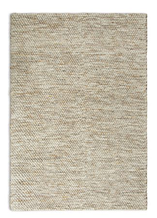 An Image of Habitat Gibbins Flatweave Wool Rug - Natural - 160x230cm