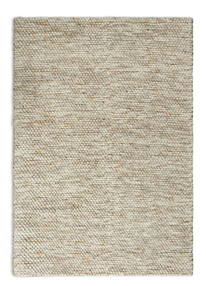 An Image of Habitat Gibbins Flatweave Wool Rug - Natural - 160x230cm