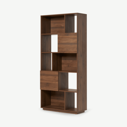 An Image of Hopkins Narrow Bookcase, Walnut Effect