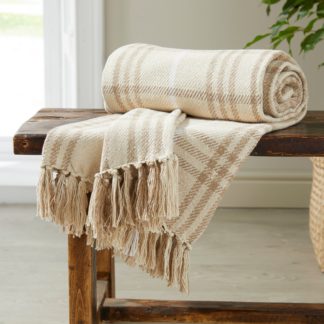 An Image of Countryman Check Throw 130x180cm Brown/White