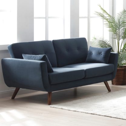 An Image of Bobby 2 Seater Sofa Ink Ink (Blue)