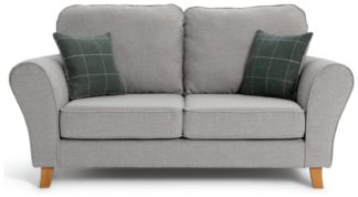 An Image of Argos Home Klara 2 Seater Fabric Sofa - Grey