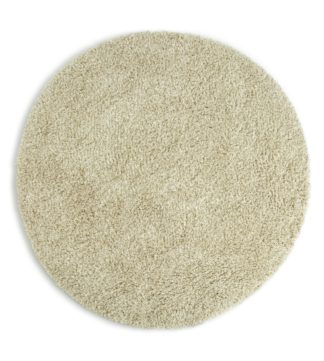 An Image of Habitat Handwoven Plain Shaggy Rug - 200x200cm - Natural