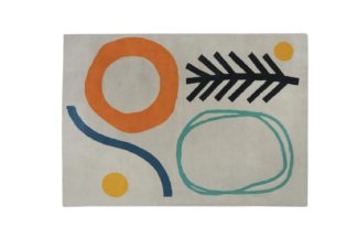 An Image of Habitat Novak Abstract Wool Rug - 160 x 230cm -Multicoloured