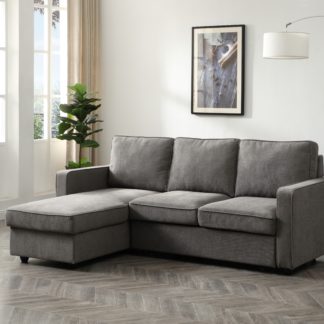 An Image of Kayden Corner Sofabed Grey Grey