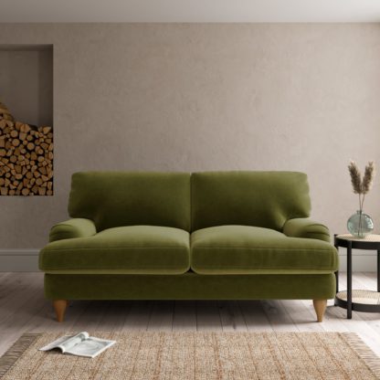 An Image of Darwin Luxury Velvet Sofa Bed Luxury Velvet Natural