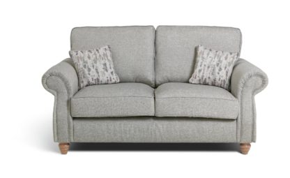 An Image of Habitat Wilfred 3 Seater Fabric Sofa - Light Grey